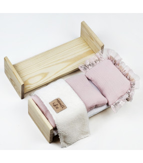 drewniane łóżeczko dla barbie
